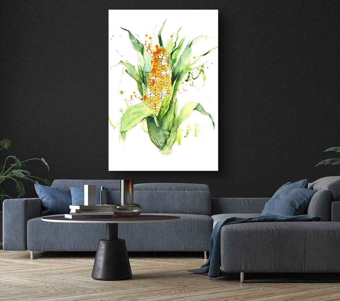  A Canvas Print of Sweetcorn 2 Canvas Wall Art