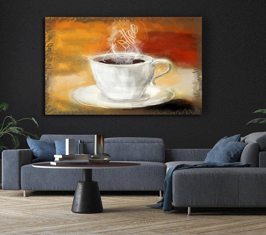  A Canvas Print of Coffee Steam Canvas Wall Art