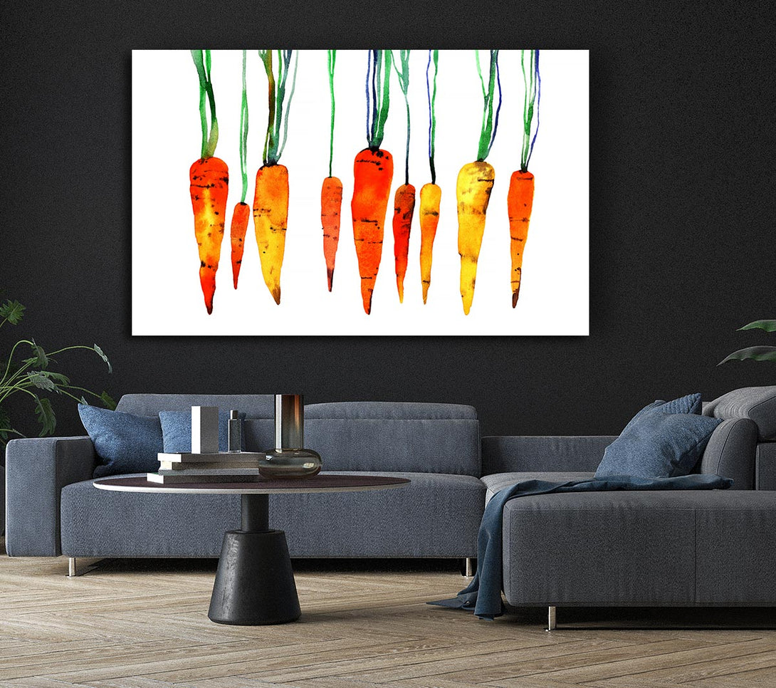  A Canvas Print of Dangling Carrots Canvas Art