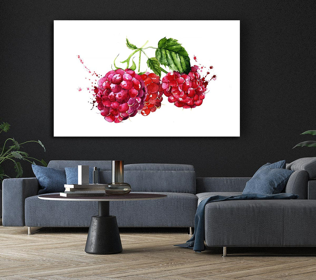  A Canvas Print of Raspberry Trio Canvas Wall Art