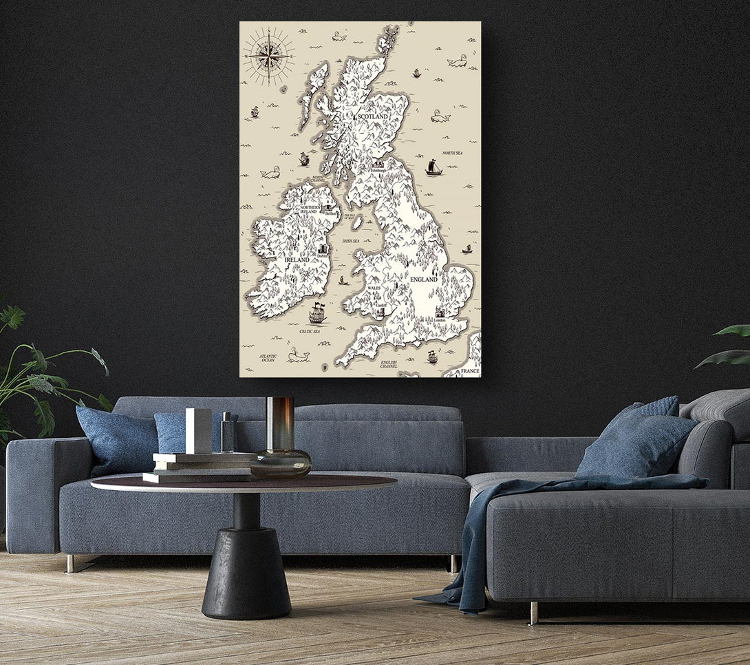  A Canvas Print of Scotland Island England And Wales Canvas Print