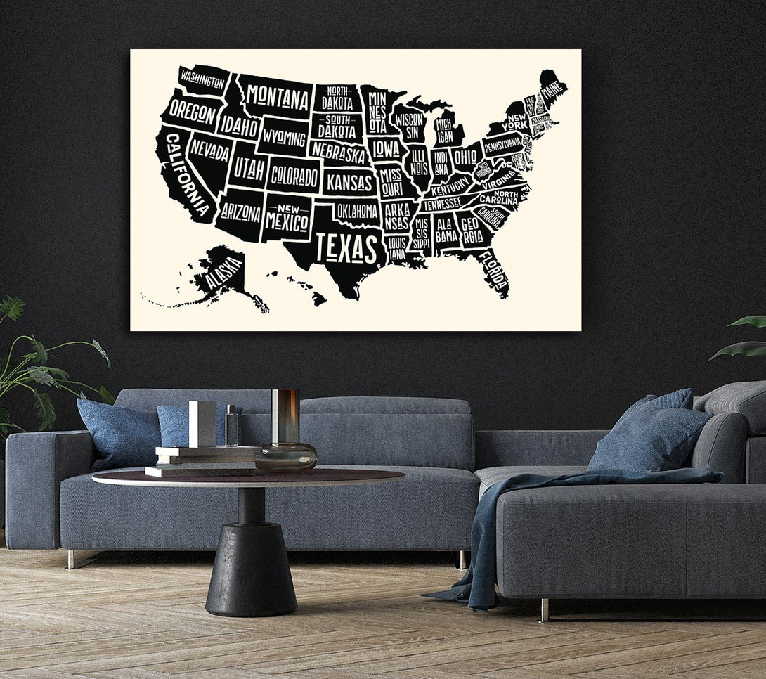  A Canvas Print of States Of America 5 Canvas Print