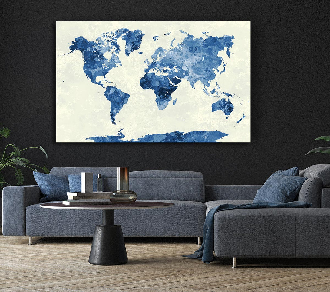  A Canvas Print of Map Of The World 4 Canvas Print