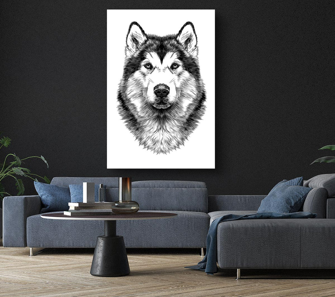  A Canvas Print of Husky Wolf Canvas Art