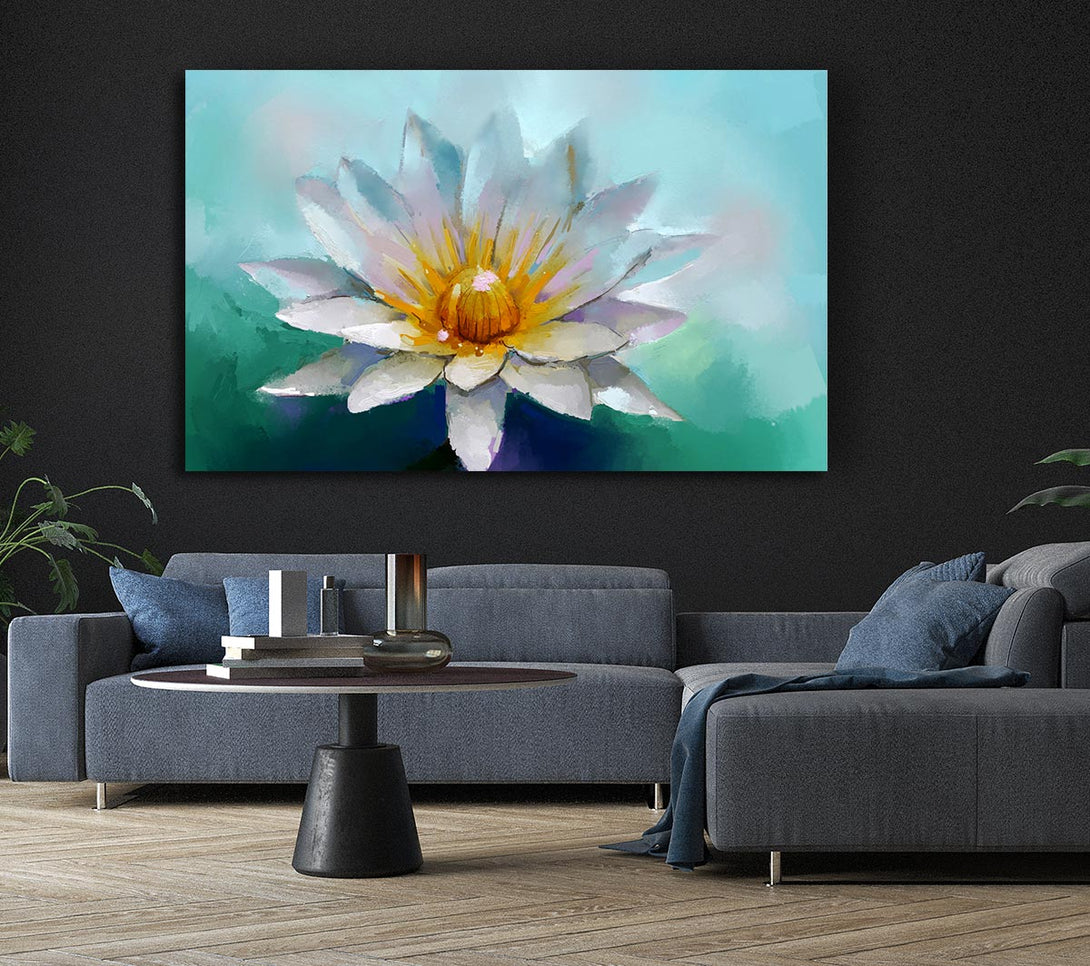  A Canvas Print of Water Lily Canvas Wall Art