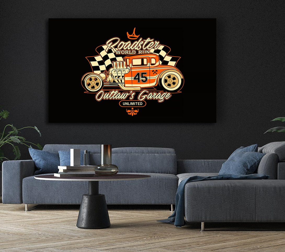  A Canvas Print of Outlaws Garage Canvas Art