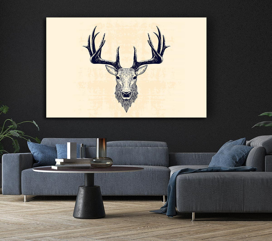  A Canvas Print of Stag Head Canvas Wall Art