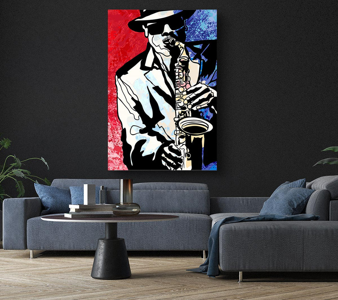  A Canvas Print of Saxaphone Blues Canvas Art