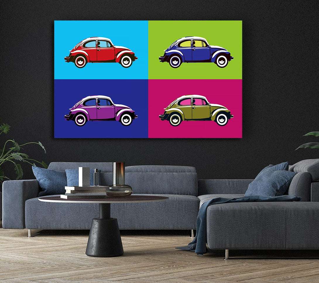  A Canvas Print of Beetle Pop Art Canvas Print