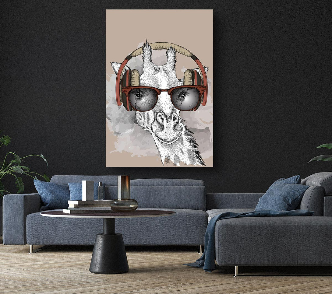  A Canvas Print of Funky Giraffe Canvas Wall Art