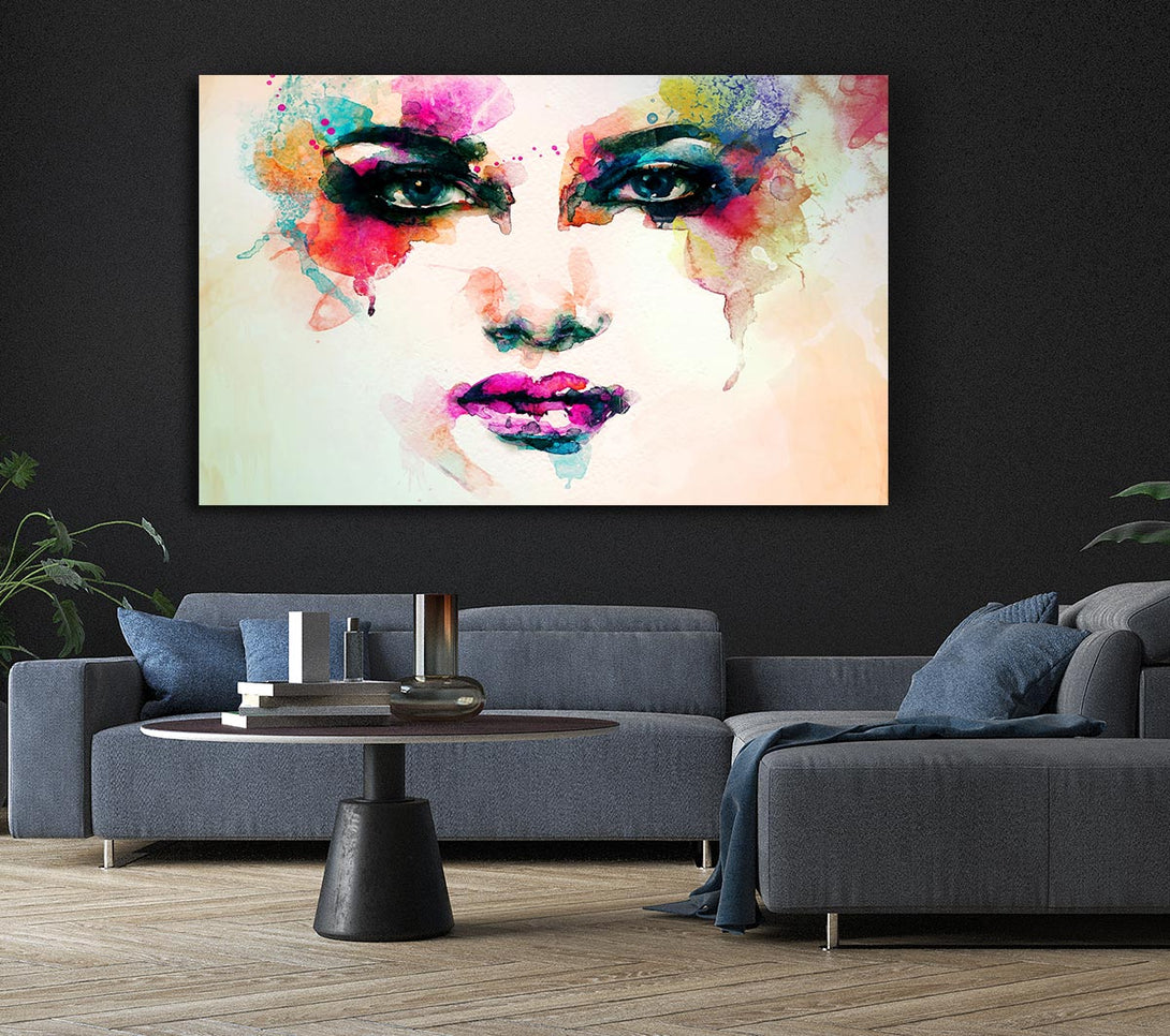  A Canvas Print of Rainbow Face Canvas Print
