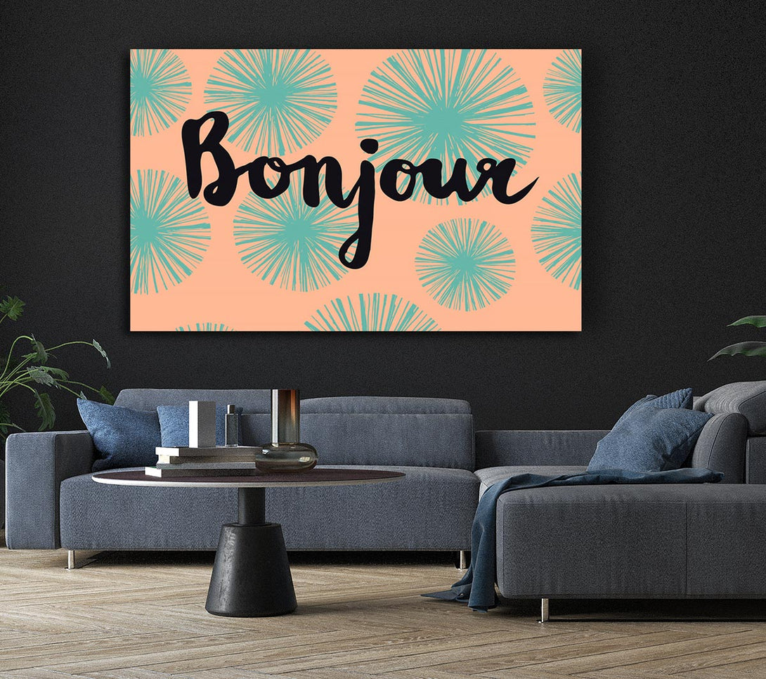  A Canvas Print of Bonjour 1 Canvas Wall Art