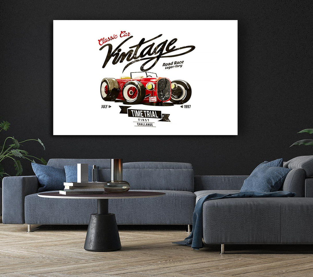  A Canvas Print of Vintage Road Race Canvas Wall Art