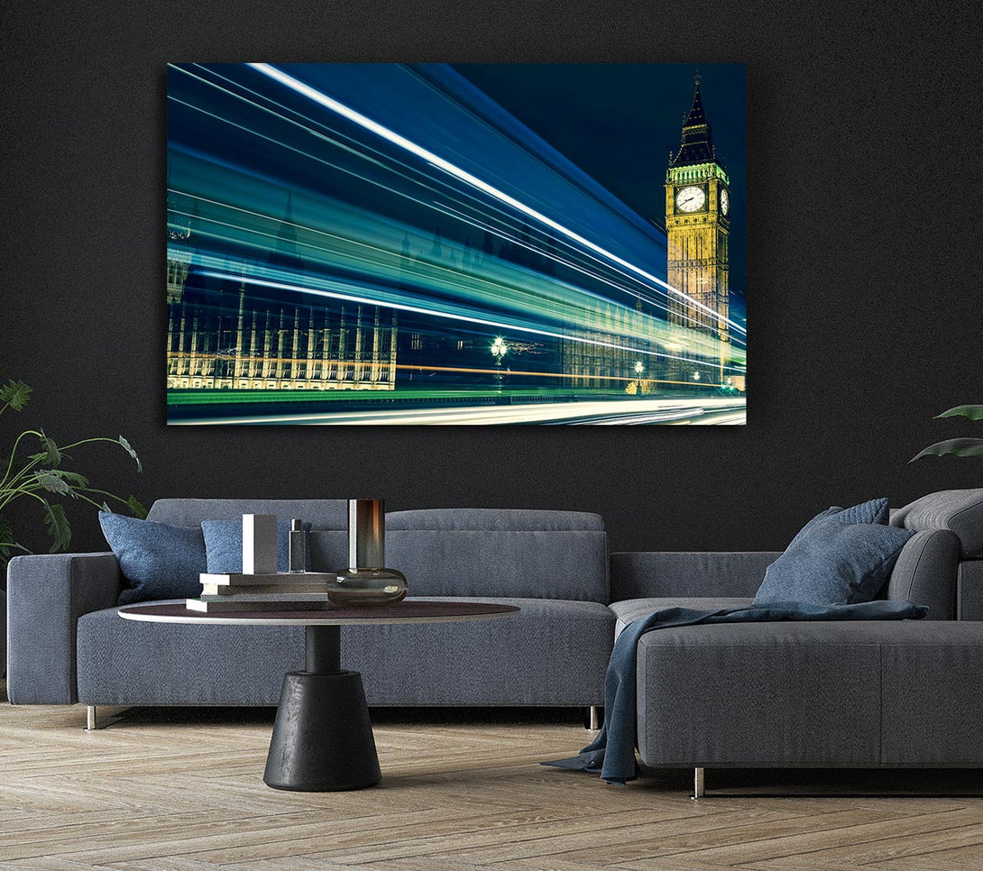  A Canvas Print of Big Ben Speed Of Light 6 Canvas Print