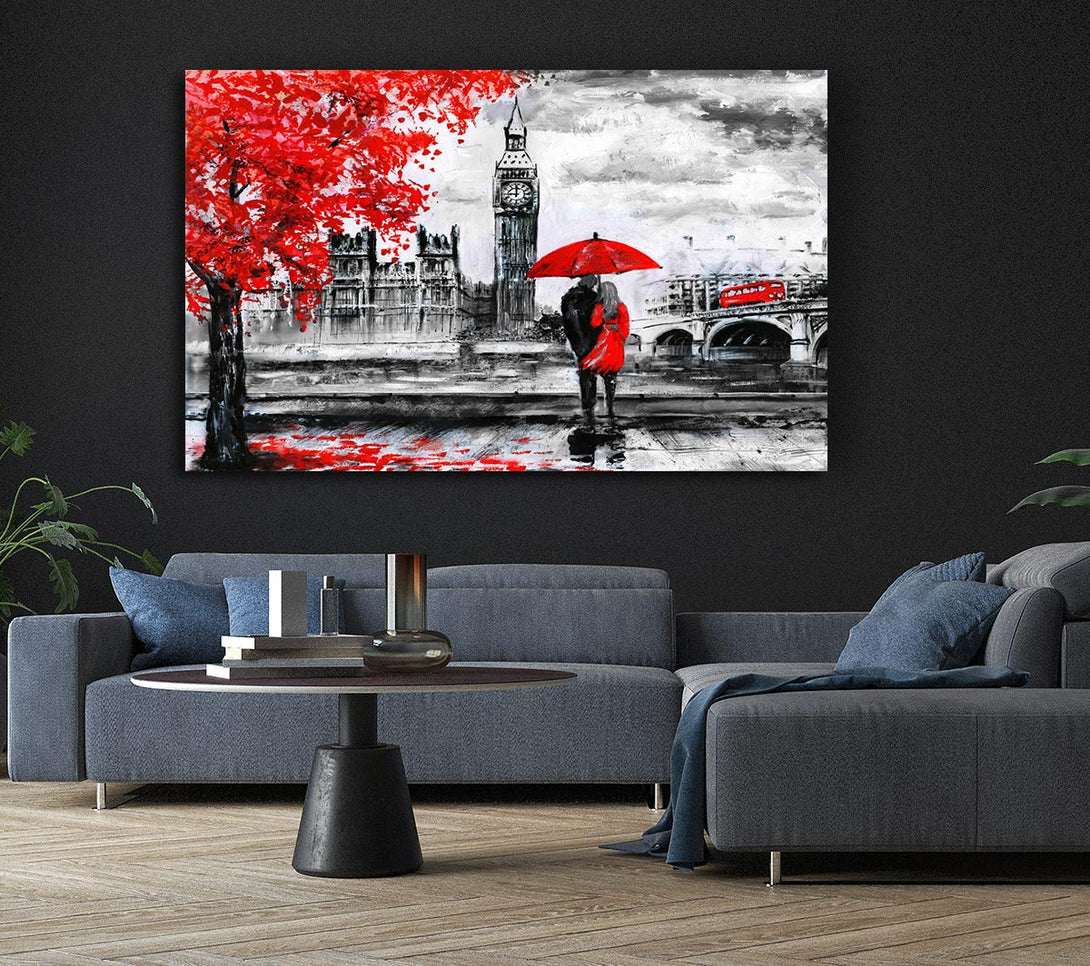  A Canvas Print of Romantic Big Ben Walk Canvas Art