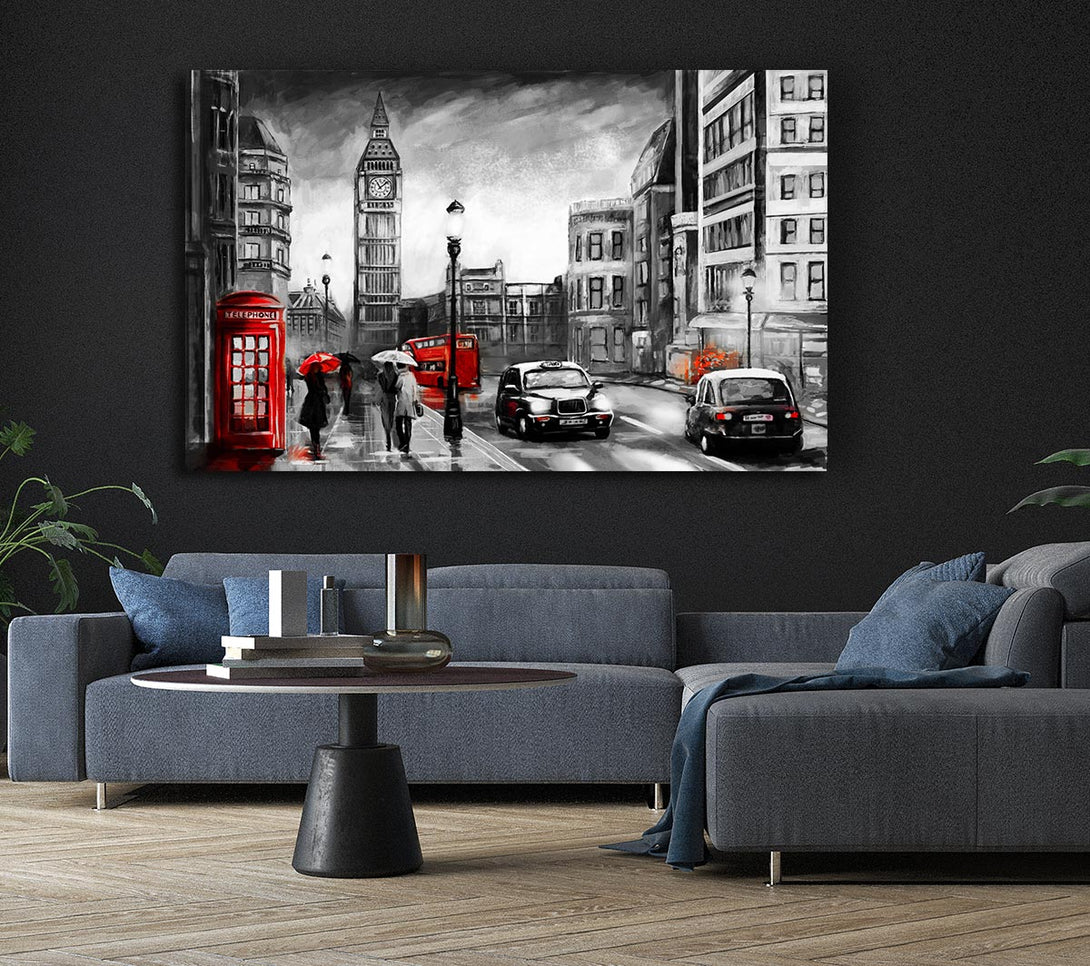  A Canvas Print of Iconic London Streets Canvas Print