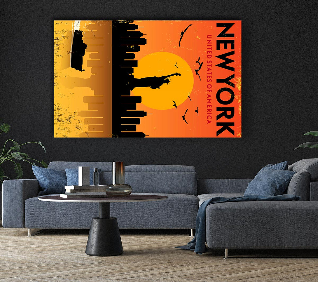  A Canvas Print of Statue of Liberty Poster Canvas Wall Art