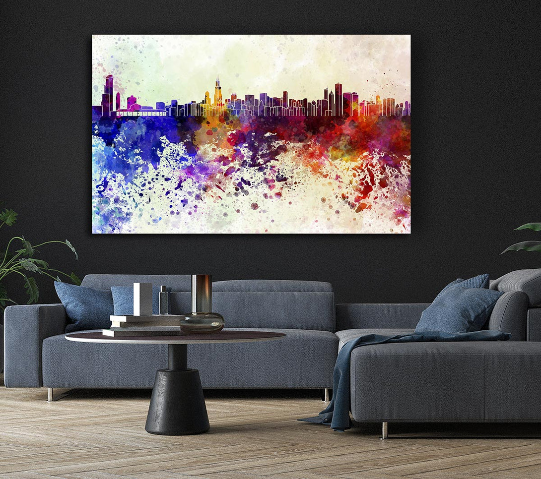  A Canvas Print of Rainbow Splash 1 Canvas Print