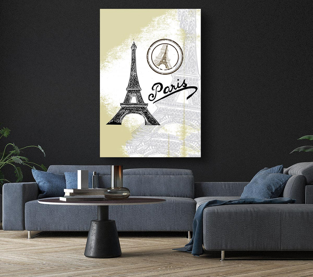  A Canvas Print of Eiffel Tower Canvas Wall Art