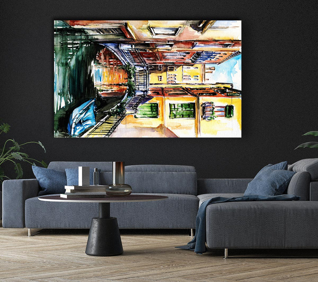  A Canvas Print of Bridge In The Water Canvas Art