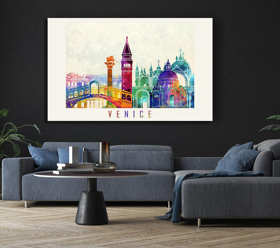  A Canvas Print of Rainbow City Canvas Wall Art