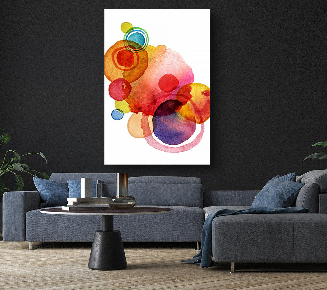  A Canvas Print of Rainbow Planets Canvas Wall Art