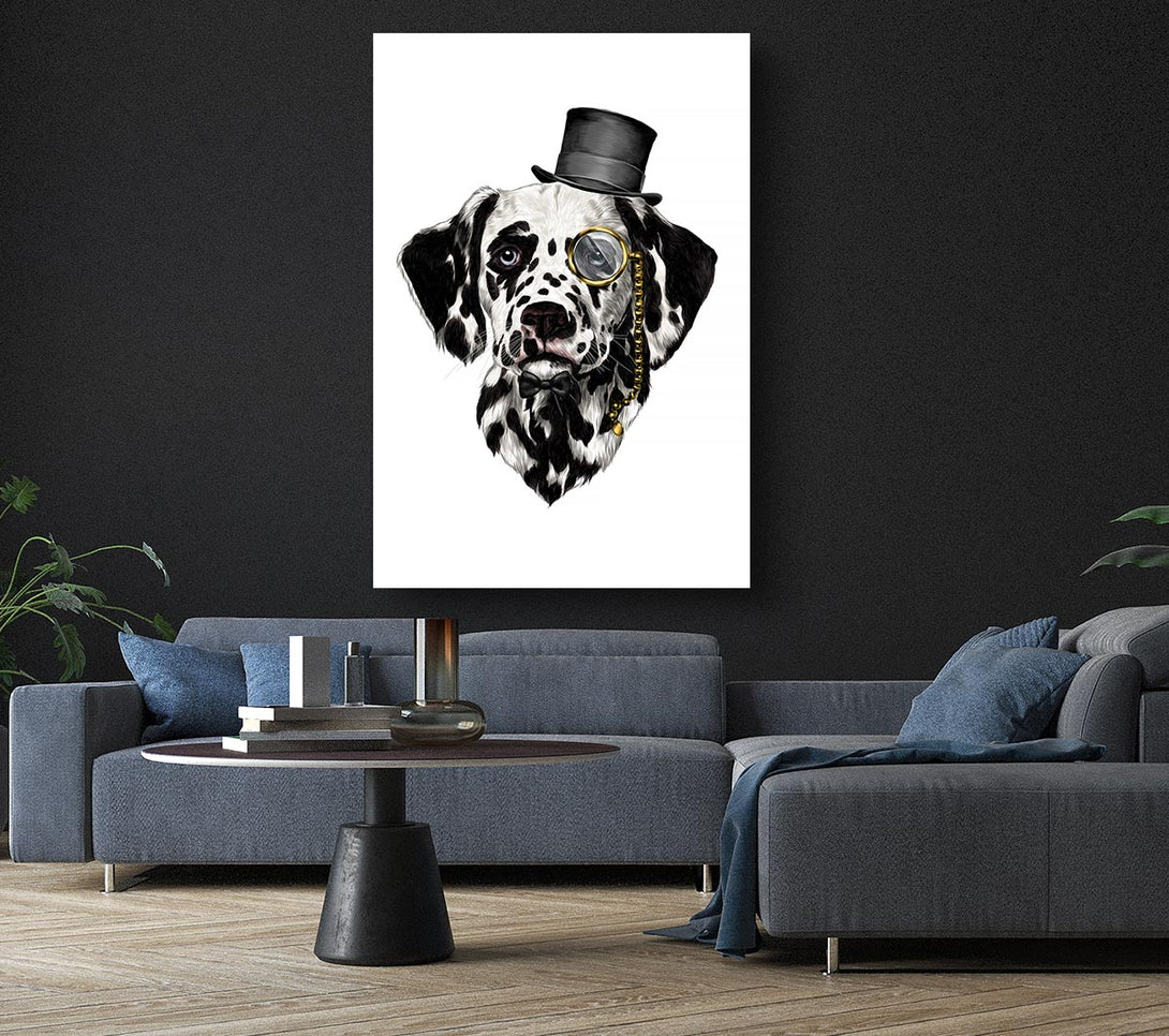  A Canvas Print of Clever Dalmation Dog Canvas Wall Art