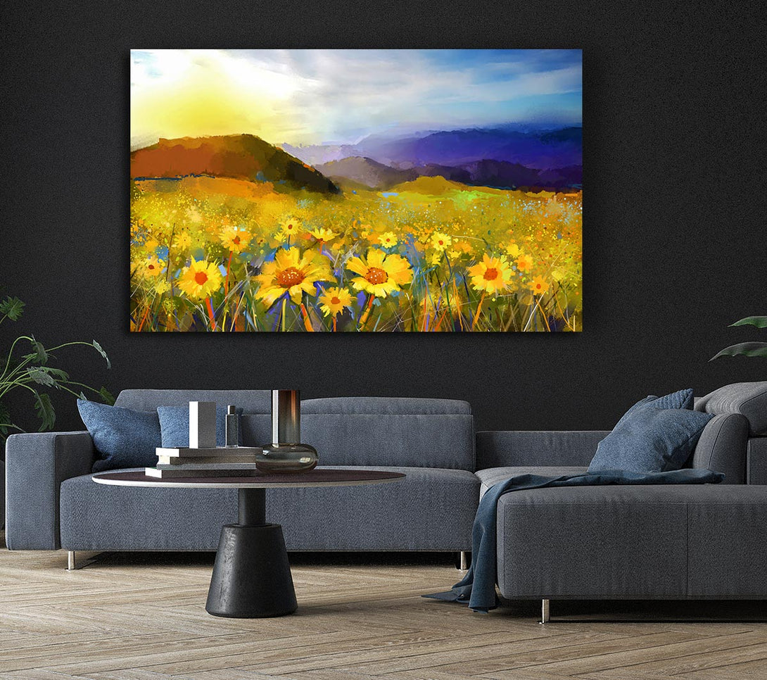  A Canvas Print of Yellow Mountain Sunrise Canvas Print