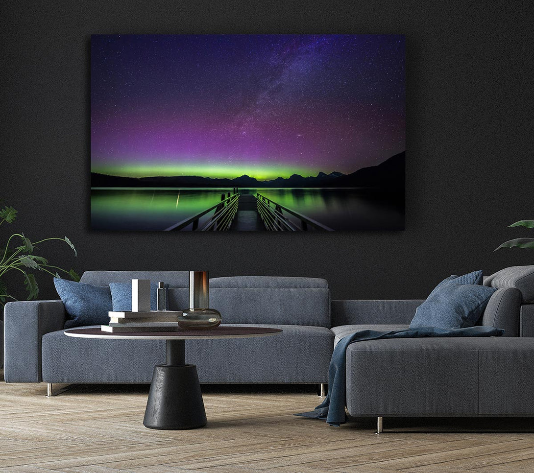  A Canvas Print of Glow Of The Northern Lights Canvas Wall Art