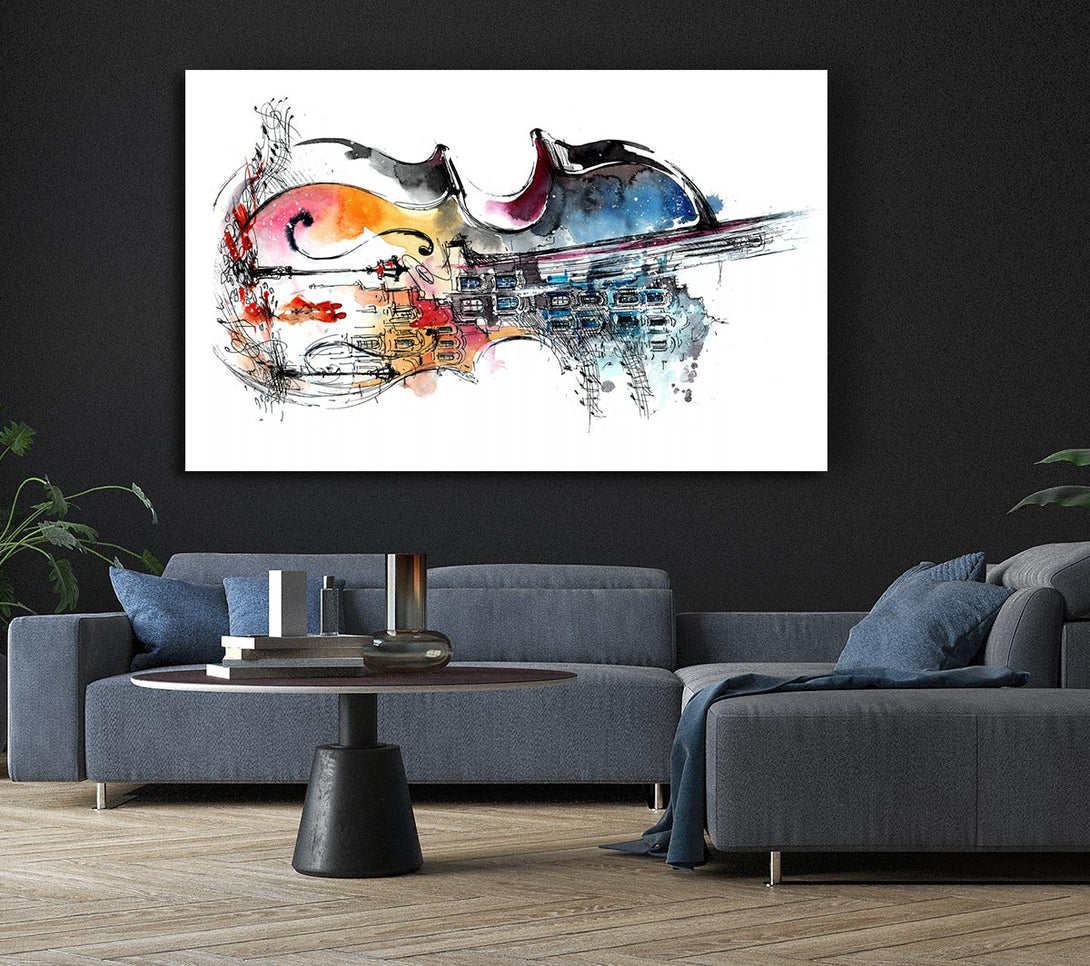  A Canvas Print of Double Bass In The Music Canvas Art
