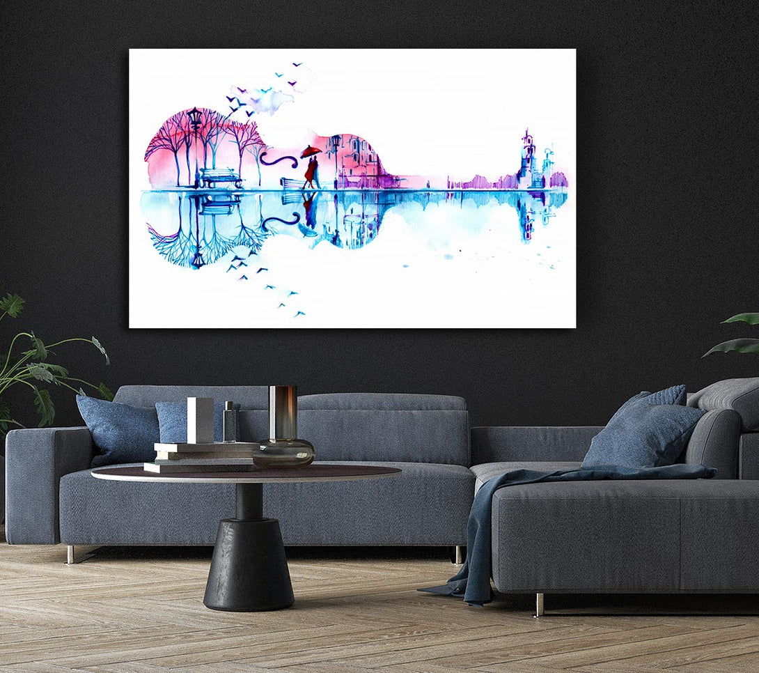  A Canvas Print of Violin Treeline Canvas Art
