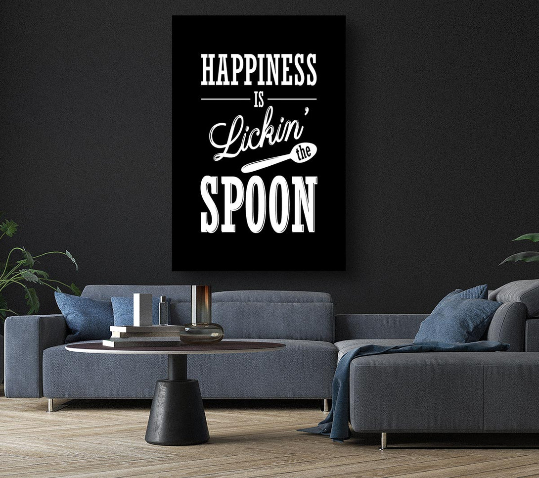  A Canvas Print of Happiness Is Lickin The Spoon Canvas Wall Art