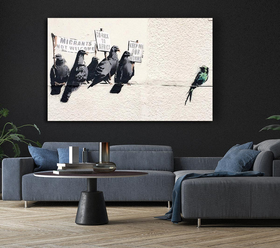 A Canvas Print of Banksy Batman Dark Knight Canvas Wall Art