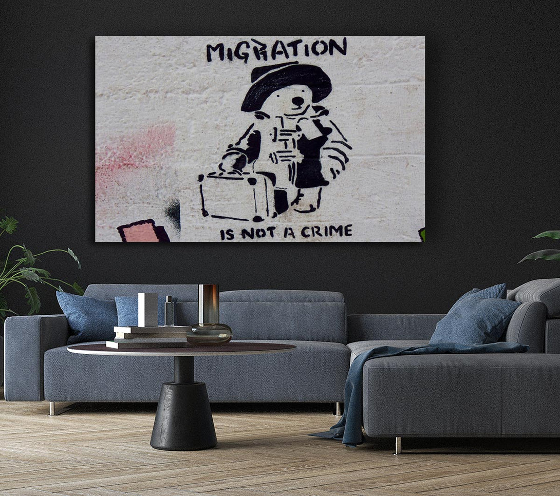  A Canvas Print of Banksy French Embassy Portrait Canvas Print