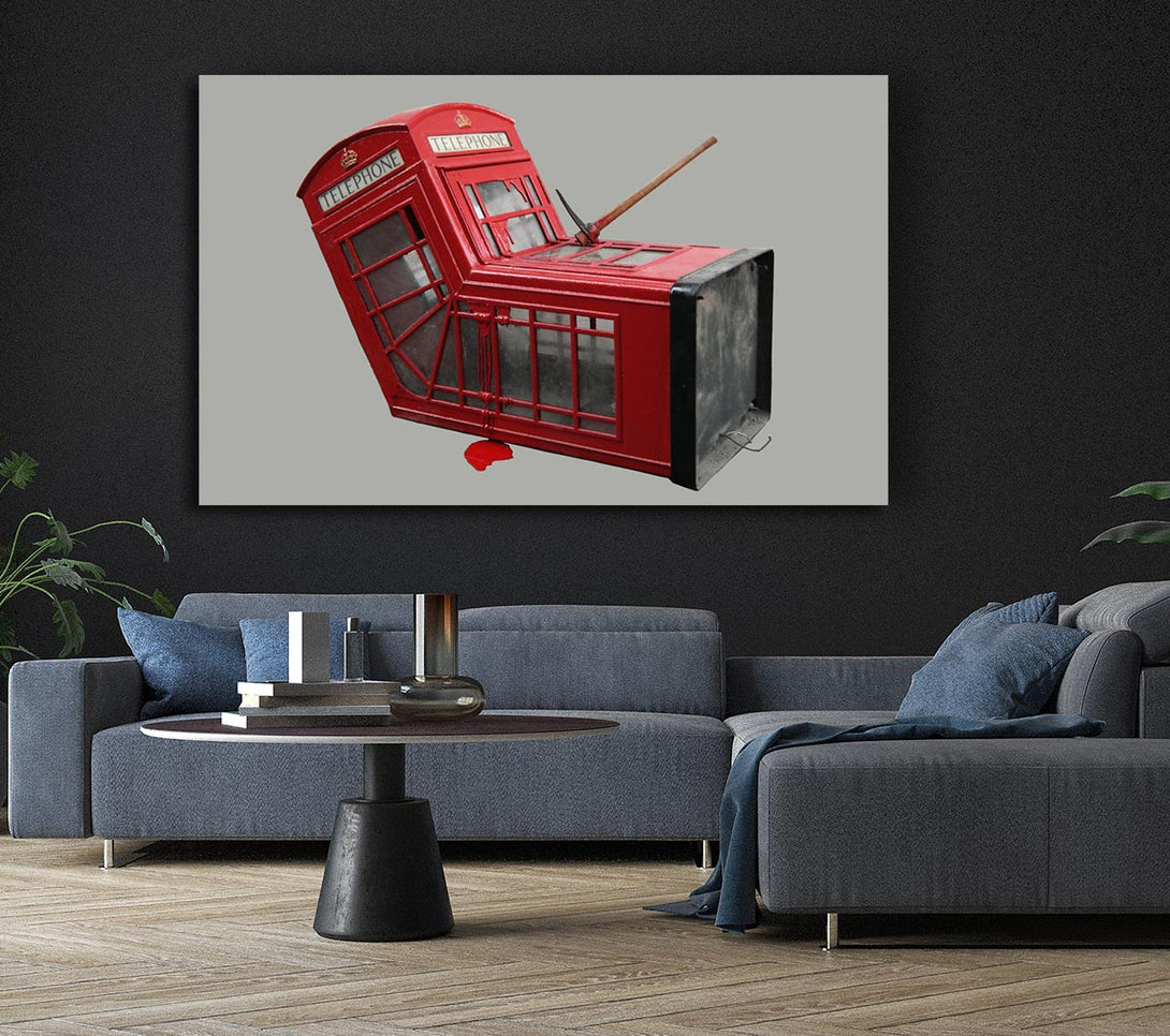  A Canvas Print of Banksy Telephone Box Dismaland Canvas Print