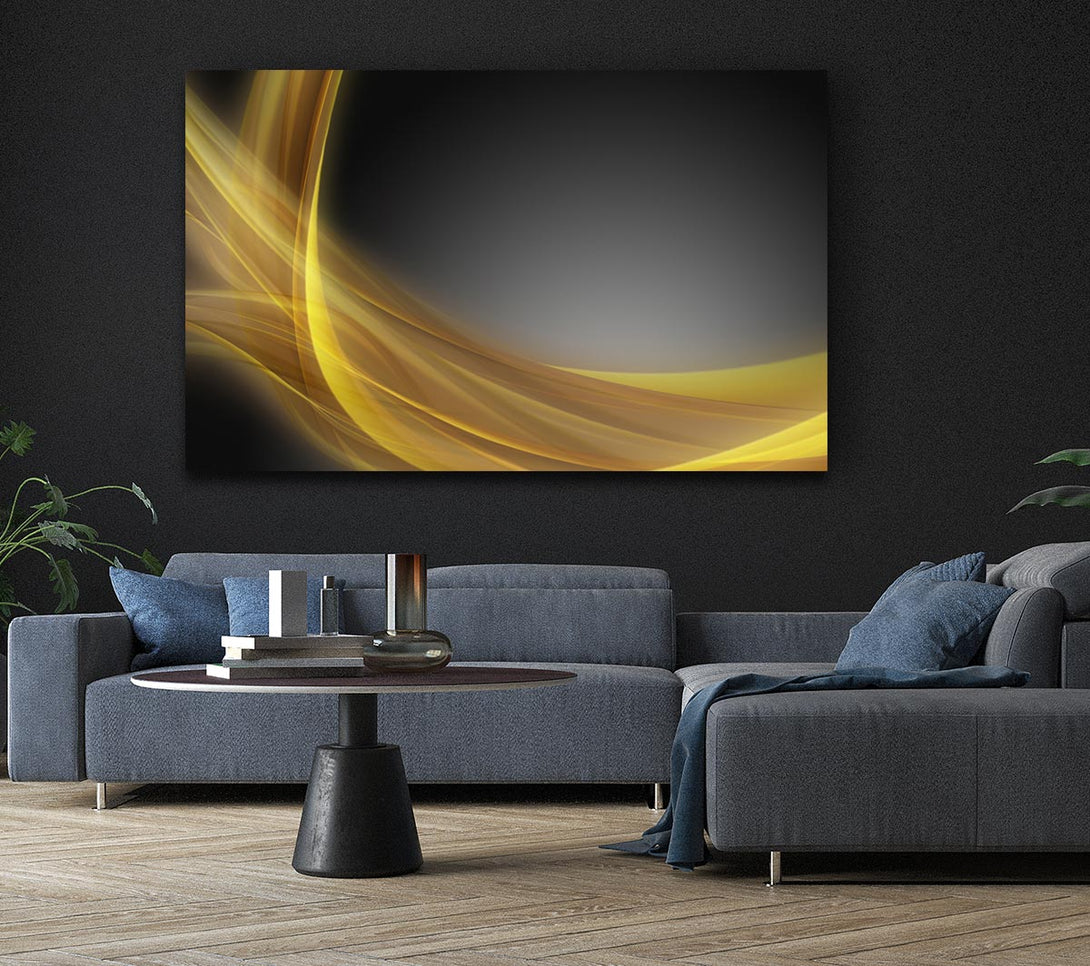 A Canvas Print of Yellow swirls through the gradients Canvas Print