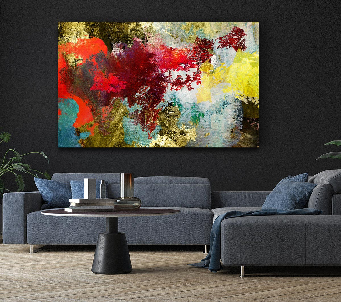  A Canvas Print of Abstract World grunge map Canvas Wall Art