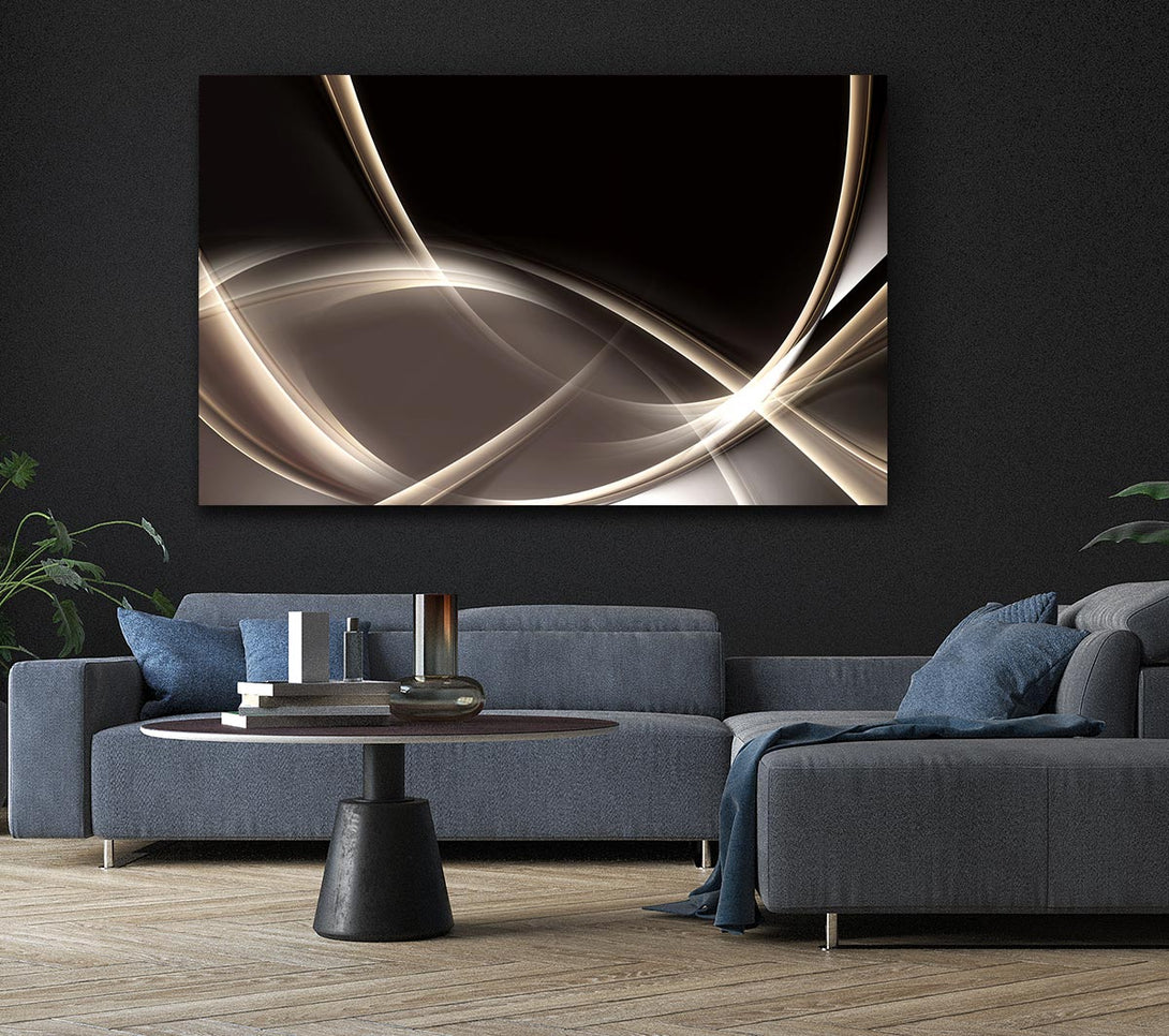  A Canvas Print of Streams of motion sepia Canvas Wall Art
