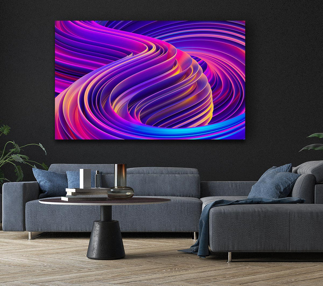 Picture of Purple and blue swirl Canvas Print Wall Art