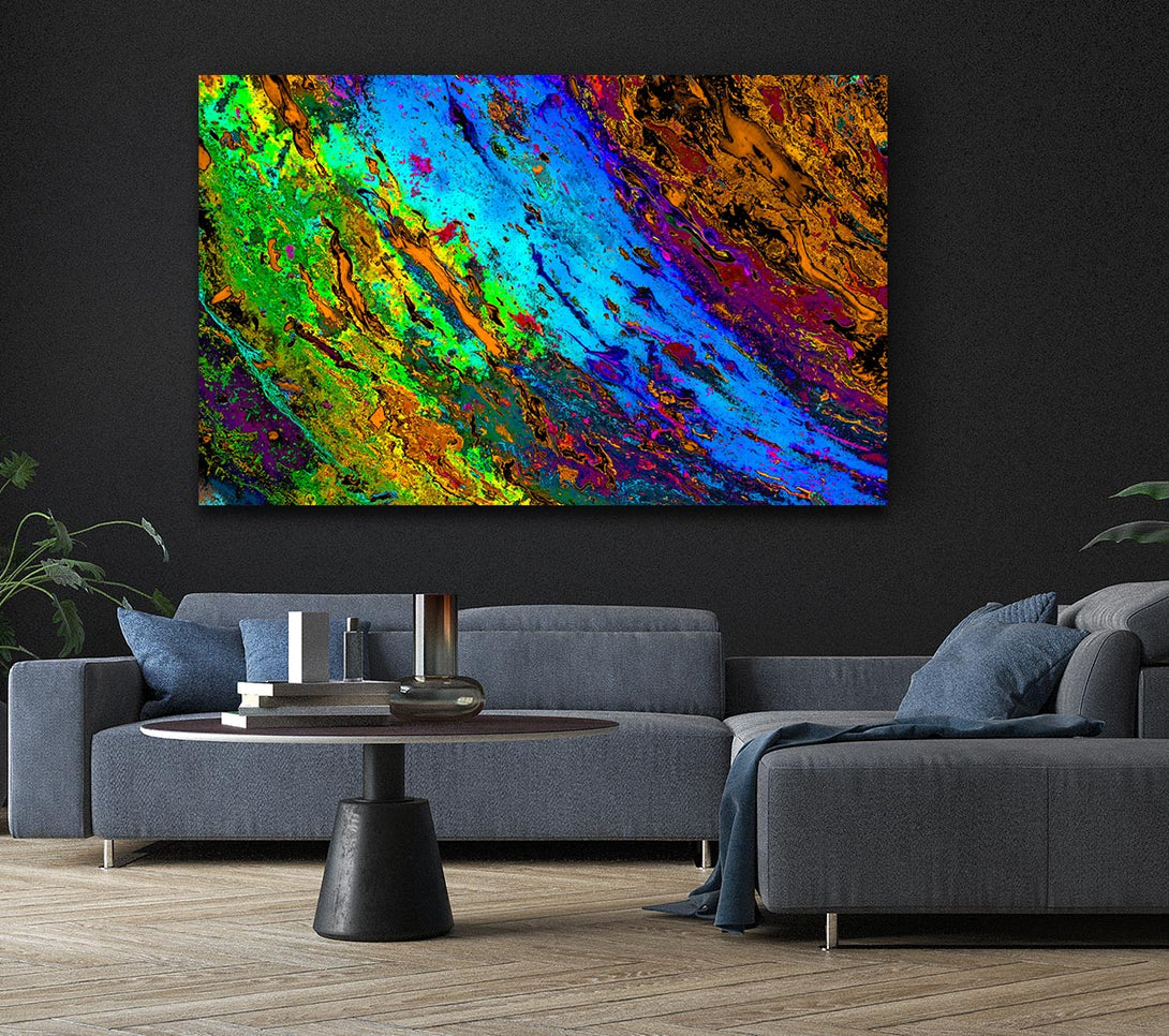  A Canvas Print of Neon Colours of distortion Canvas Print