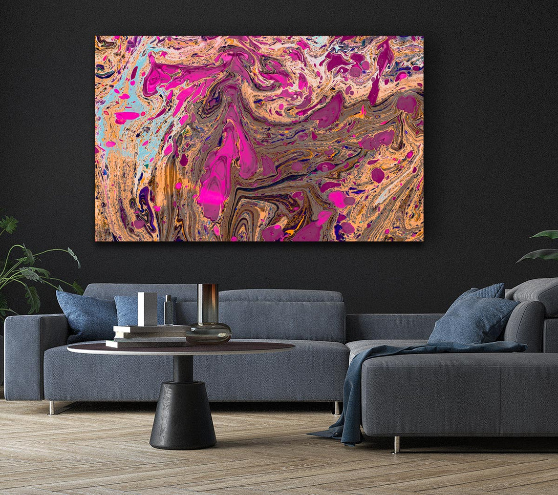  A Canvas Print of Oily Paint flows Canvas Wall Art