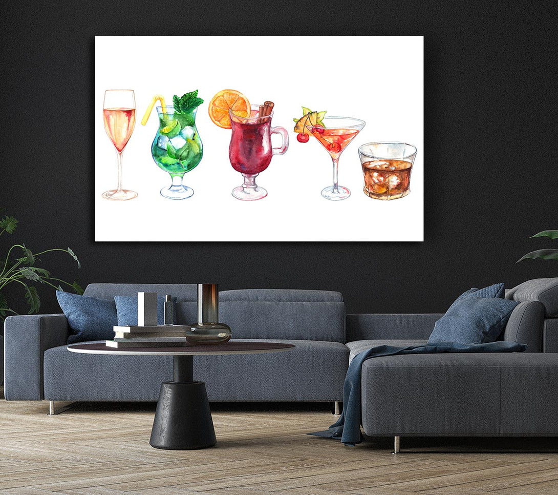  A Canvas Print of Cocktails Of Summer Canvas Wall Art