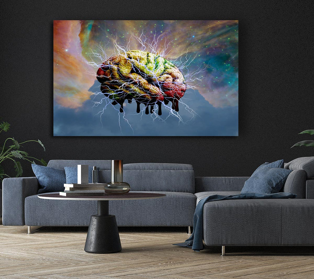  A Canvas Print of Brain Electricity Canvas Print