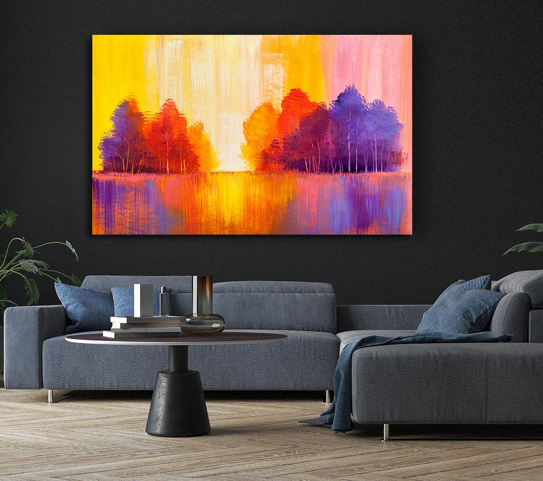  A Canvas Print of Streams Of Colour Forest Canvas Art