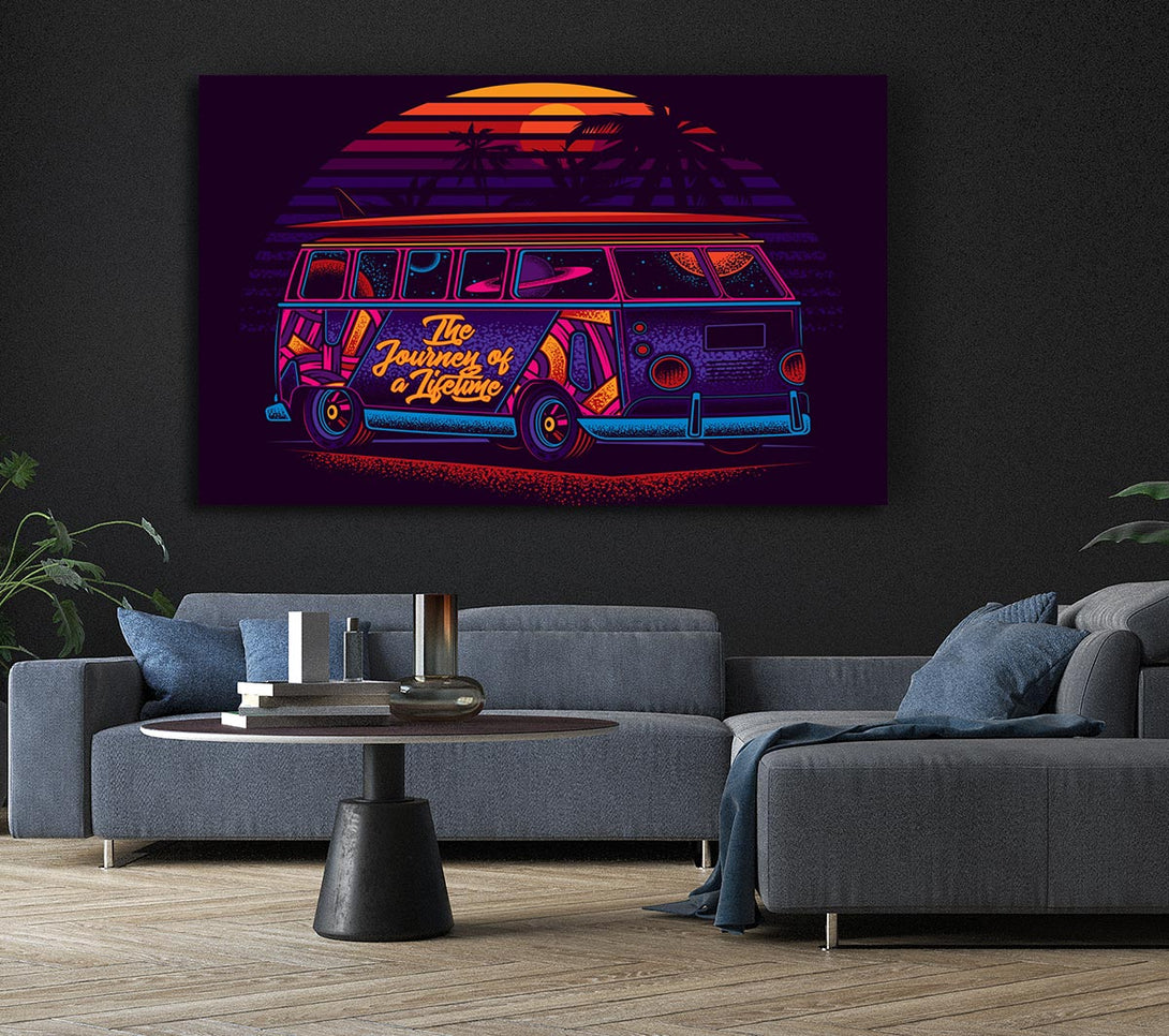  A Canvas Print of Vw Camper Surfs Up Canvas Art