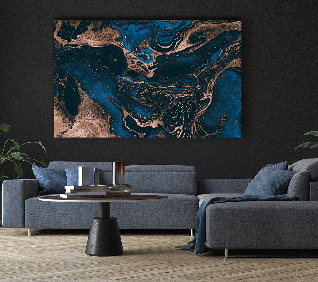  A Canvas Print of Ocean Oils And Bronze Canvas Wall Art