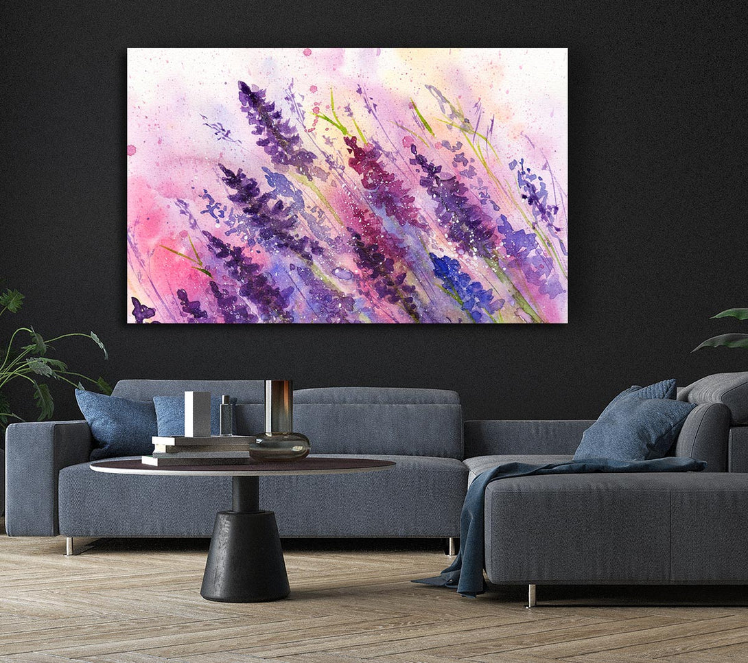  A Canvas Print of Lavender Colour Splash Canvas Print