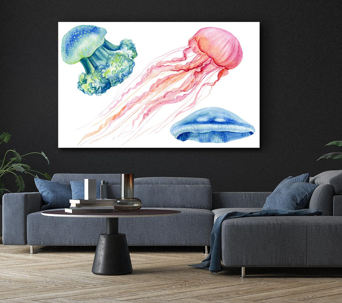  A Canvas Print of The Jellyfish Of The Sea Canvas Wall Art