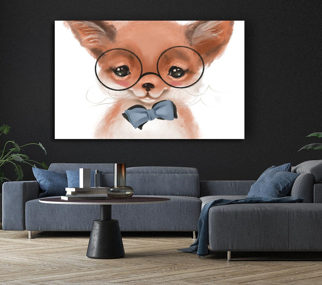 A Canvas Print of Little Puppy Glasses Canvas Print