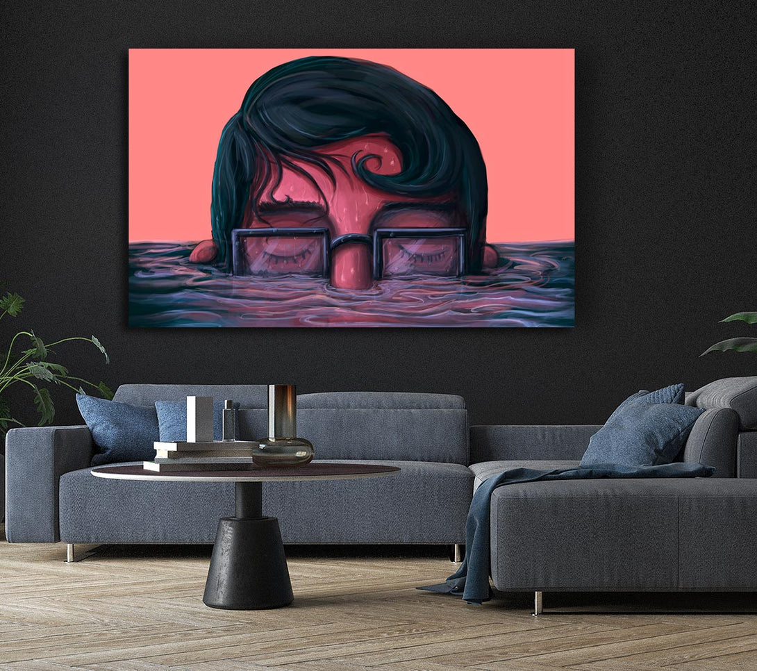  A Canvas Print of Submersing In The Ocean Canvas Wall Art